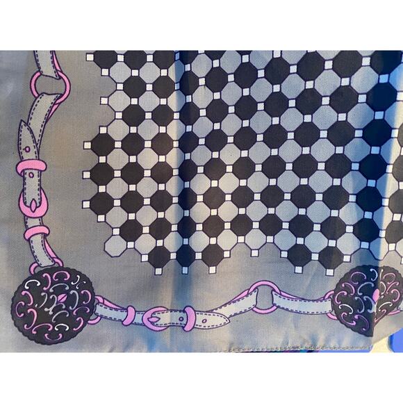 Silver Pattern Square Neck Scarf - Picture 3 of 4